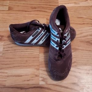 Adidas size 10 women's suade brown techstar shoes